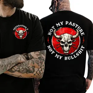 Gen X T-Shirt - Not My Pasture Custom Year Generation X Shirt Unisex 100% Cotton Classic Fit Streetwear Top  Crewneck Womenswear