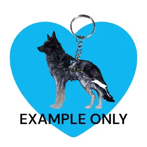 Customizable Resin Wolf Key Chain or 3D Magnet - Pick Any Color or Send Photos to Match Pet