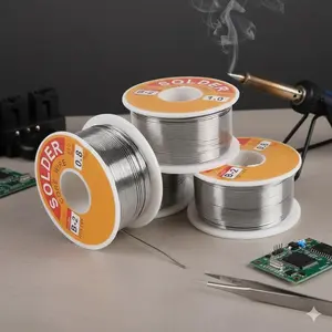 2% Flux Rosin Core Solder Wire, Low Temperature Fast Melt for Electronics PCB Circuit Board Repair, 50g 100g Eco-Friendly Tin Alloy Welding Material, High Fluidity Precision Tools with Low Residue, Durable Reel Wound Electronic Maintenance Wire