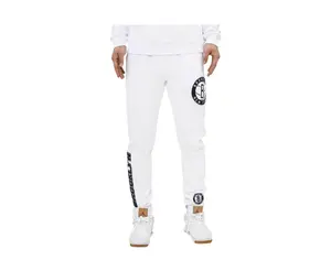 Pro Standard Brooklyn Nets Logo Sporty Joggers for Men, White
