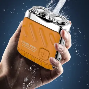 Portable Electric Shaver for Men & Women, Travel-Friendly Rechargeable Trimmer, Durable Blades, Magnetic Dual Heads, Cordless Waterproof Multifunctional Hair Shaver, Perfect Gift