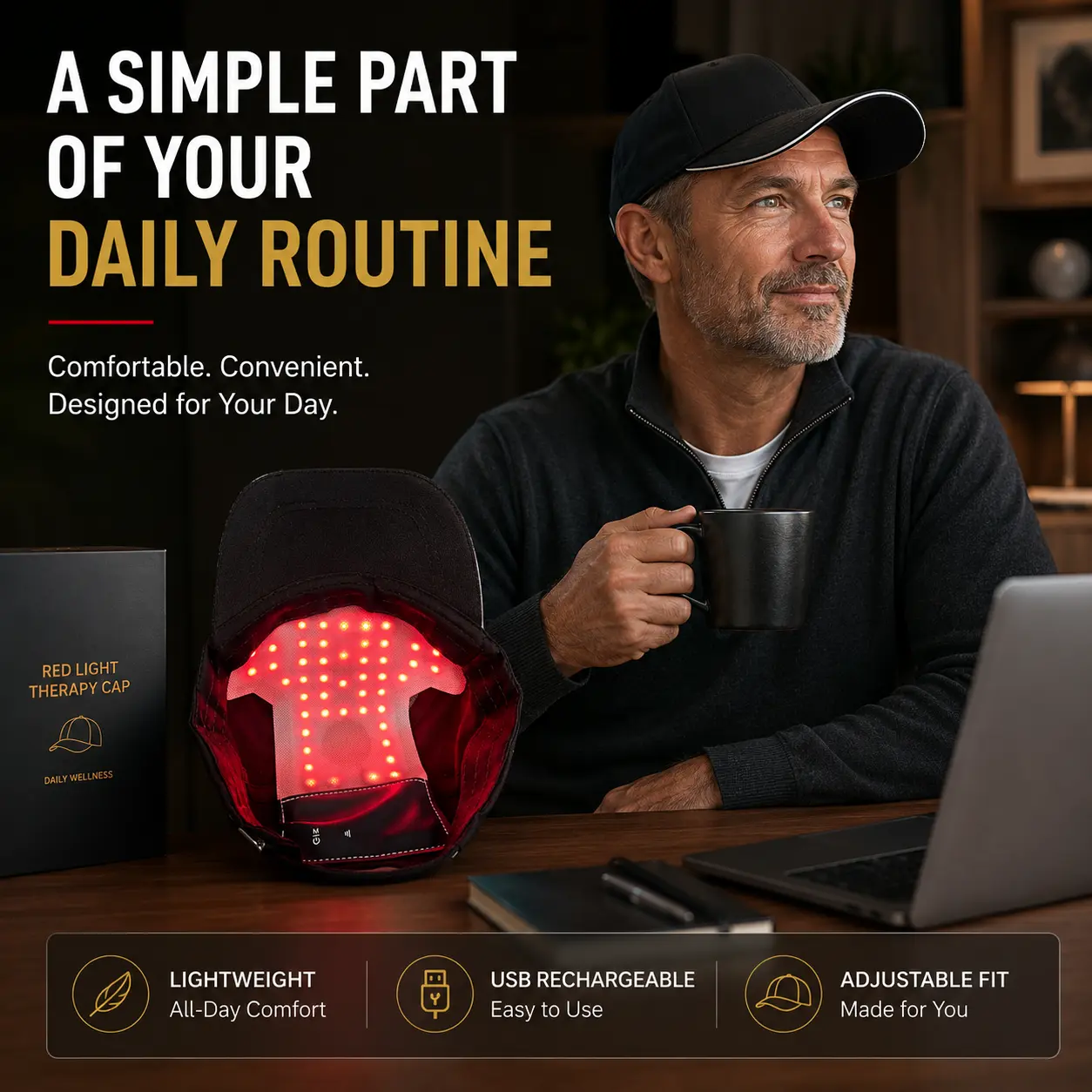 Red Light Therapy Cap for Hair Growth - Wearable Laser Hat,Advanced Hair Growth Devices for Women & Men, Hands-FreeHome Treatment, Innovative Hair Tools & Hair Products, LasersBased Hair Product Haircare