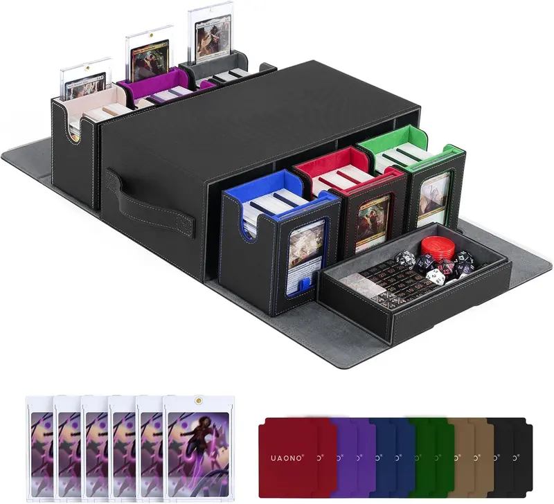 modular cards mtg Amazon.com: Kabinka MTG Commander Deck Box, 6-Deck Modular Card Case with  100 PCS Card Sleeves, Dice Tray