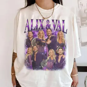 Alix and Val DWTS Bootleg Shirt for Couple, DWTS Alix Earle & Val Chmerkovskiy Homage Shirt, Funny Dance Show Couple Tee, Retro