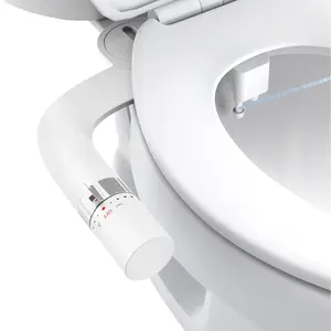 Self-Cleaning Dual Nozzle Toilet Seat Cover with Female Wash System - Non-Electric Flush Mechanism, Hygienic Easy-Clean Design for Modern Bathrooms, Compatible with Standard Toilets (No Installation), Switch, Toilet With Lid