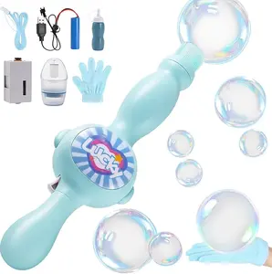 Fog Bubble Machine, Colorful Fog Bubble Machine, Elastic Bubble Wand, Magic Interactive Fog Bubble Maker with Smoke, Favors Supplies Toys Birthday Gifts,Kids Gift