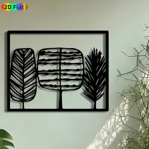 1pc Abstract Tree Trio Metal Wall Art, Stylized Trees Statue Mural, Intricate Craftsmanship, Perfect for Housewarming, Thanksgiving Decor, Perfect for Living Room Garden Fence Patio Wall Decor, Ideal Gift for Nature-Inspired Decor Lovers.