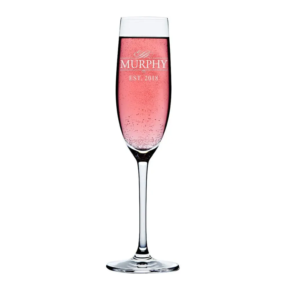 Custom Engraved Personalized Champagne Flute, Custom Wedding Champagne Toasting Glass,Personalized Wedding Toasting Flutes