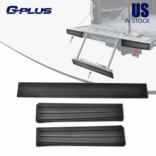 G-PLUS 100% Brand New in Box Ultra Strong Painted 3-Tailgate Molding Trim - Black Acrylonitrile Butadiene Styrene Truck Flexible Tailgate Protector, Fit for Ford F-150 2009-2014 (Chrome Trim & Accessories)