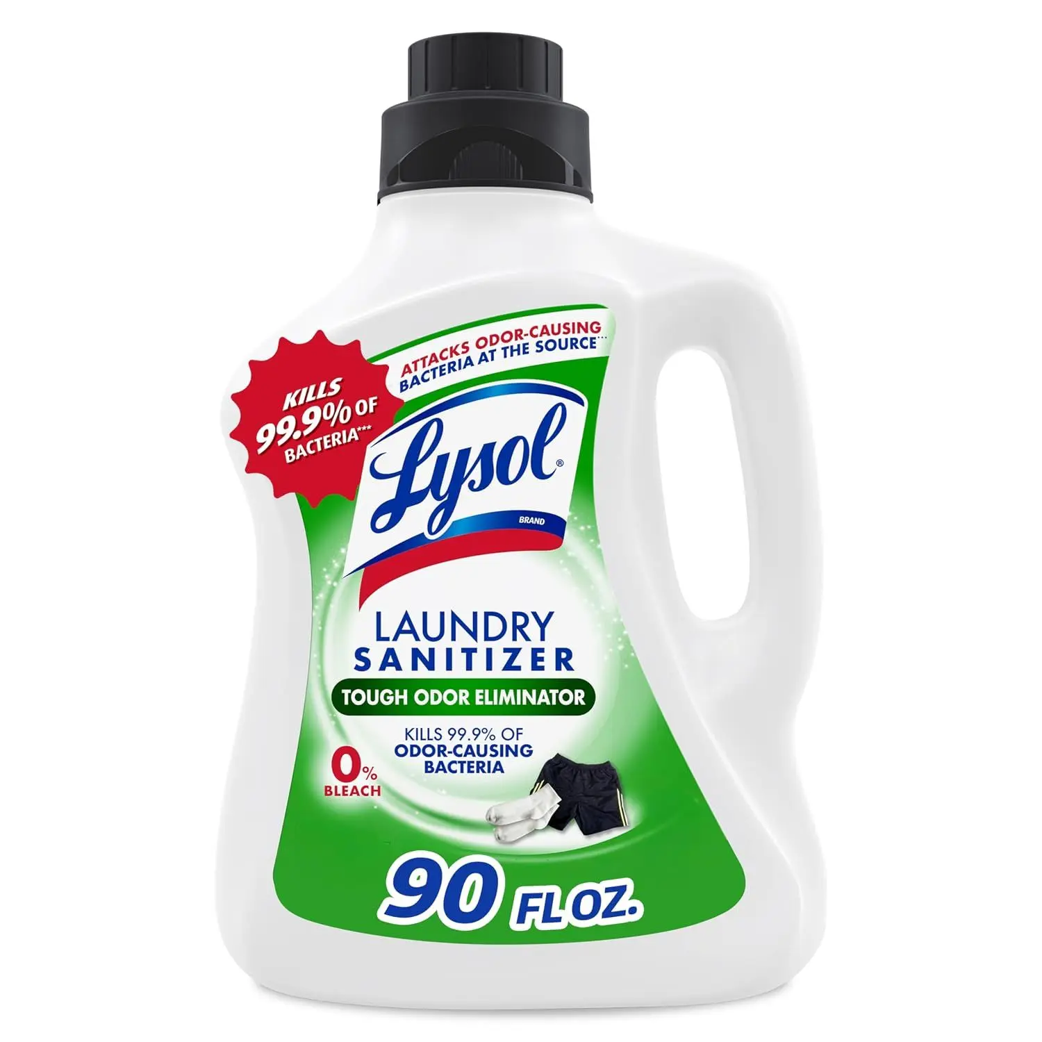 Lysol Laundry Sanitizer Additive, Bacteria-Causing Laundry Odor Eliminator, Detergent Additive, Crisp Linen, 90oz