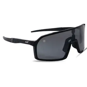 doJi Mulletia, Darth You're Not the Father,  Shield Style Sunglasses - Polarized, UV400 Protection, Shatter Resistant, Shield, Sports Style Lens Design, Matte Black Rear Contour Frame,  Rubberized Non-Slip Frame