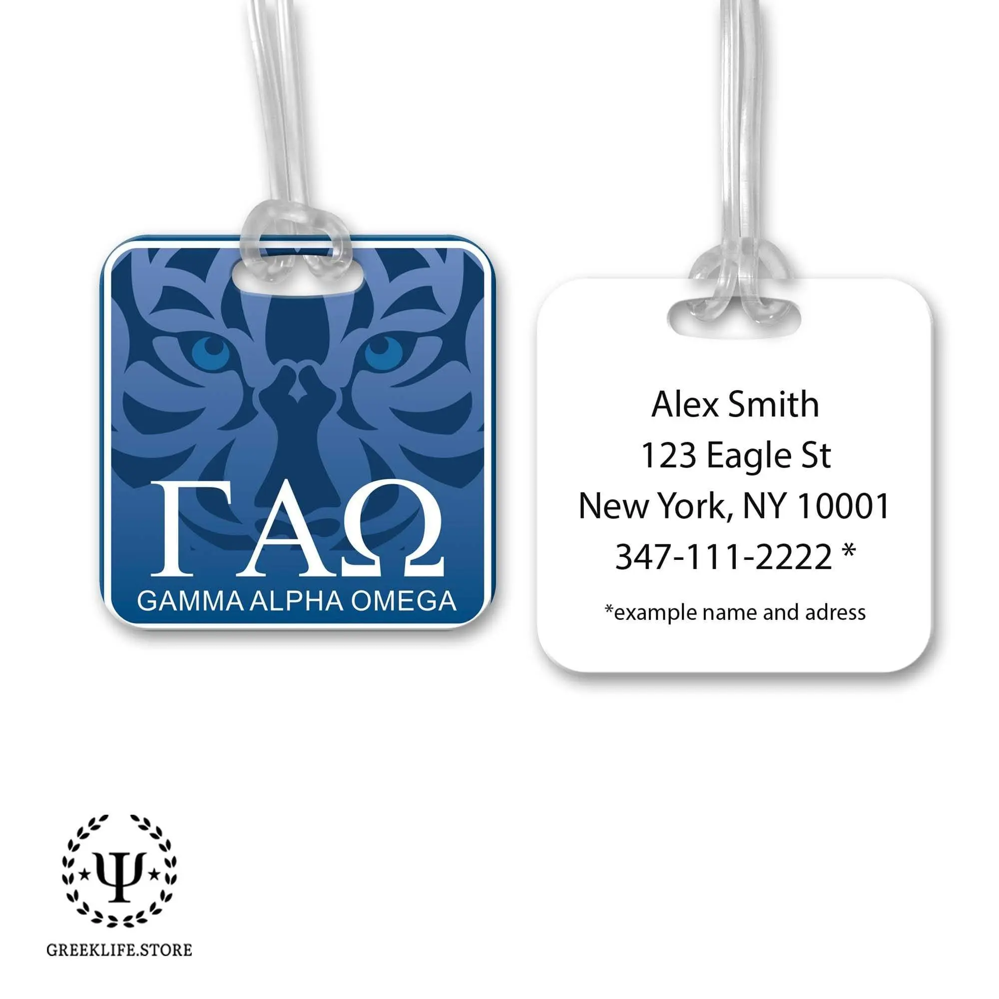 Gamma Alpha Omega Luggage Bag Tag (square)