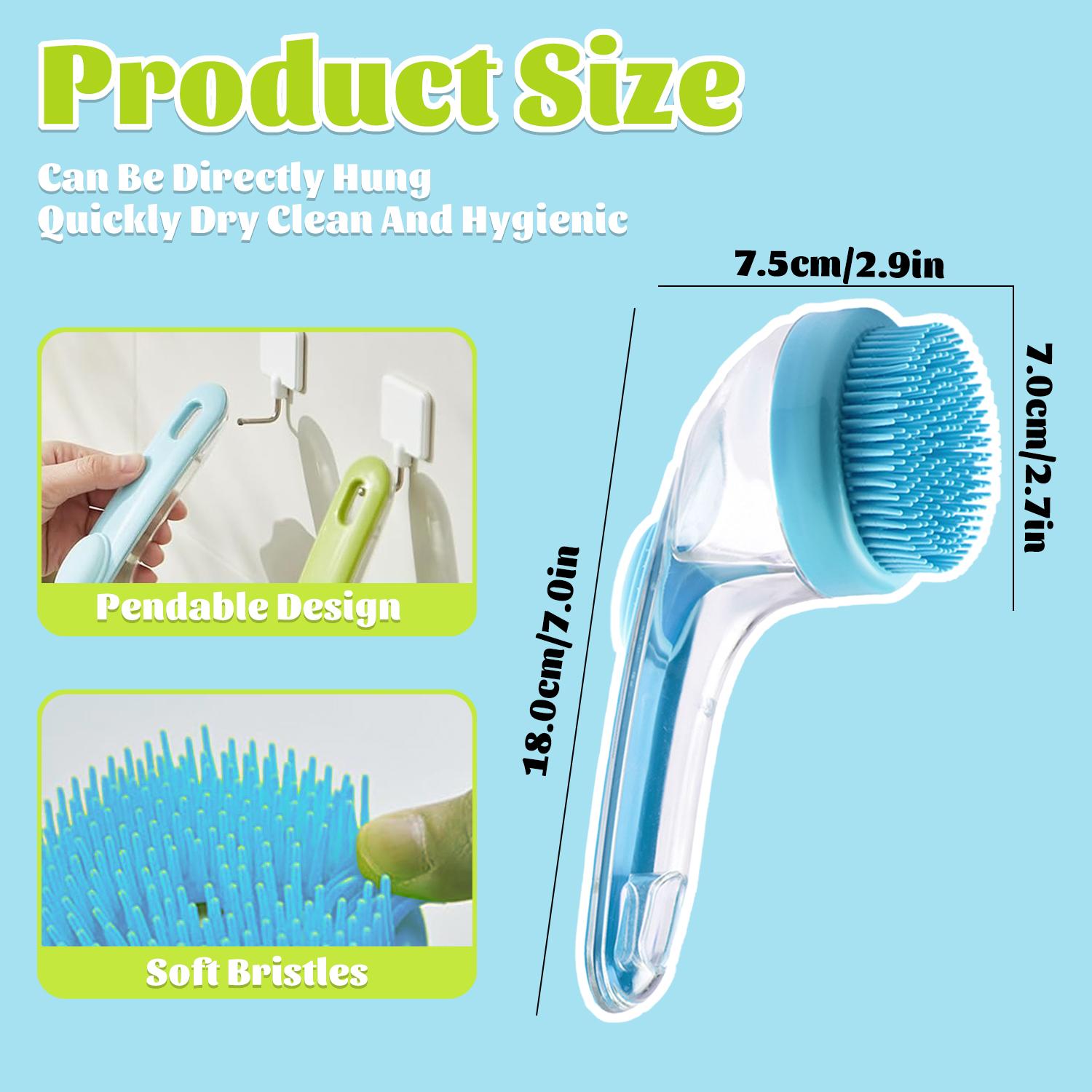 Pet Bath Brush 2 in 1 Dog Bath Brush with Built-in Shampoo Dispenser Multi-functional Dog Bath Brush for Long & Short Haired Dogs Cats Shower Pet Bath Brush 2 in 1 Dog Bath Brush with Built-in Shampoo Dispenser Multi-functional Dog Bath Brush for Long & Short Haired Dogs Cats Shower