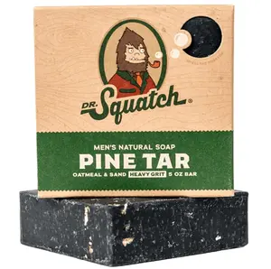 Dr. Squatch All Natural Bar Soap for Men with Heavy Grit, Pine Tar