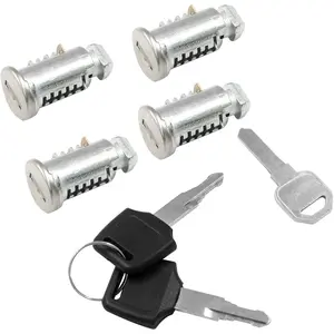 4 Pcs Lock Cylinders Replacement Set for Car Roof Rack System Components Includes 4 Cylinder Cores & 2 Keys & 1 Control Key