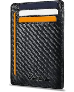Travelambo Front Pocket Minimalist Leather Slim Wallet