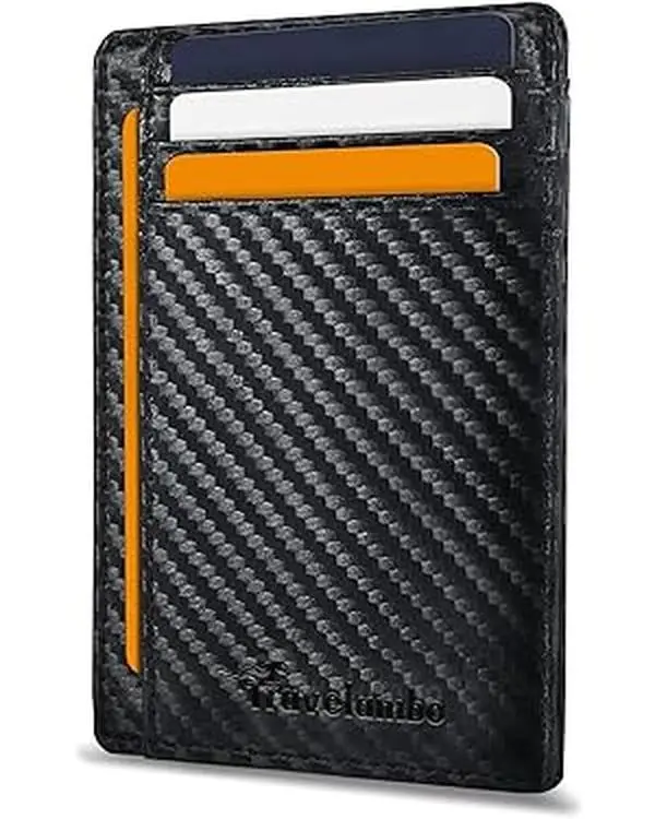 Travelambo Front Pocket Minimalist Leather Slim Wallet