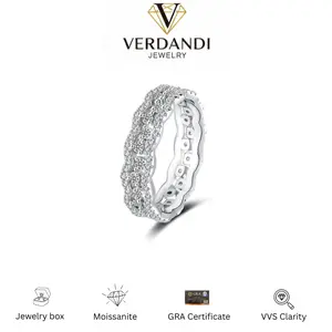 Sterling Silver Moissanite Ring Band Elegant Princess Vintage Ring Design Small Crown Ring Engagement Wedding Gift