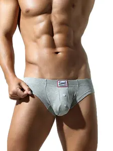 Men's Low Waist Triangle Shorts, Comfortable Elastic Stretch Design, Front Button Closure, Sexy Vertical Ribbed Underwear, Knitted Stretch Underwear