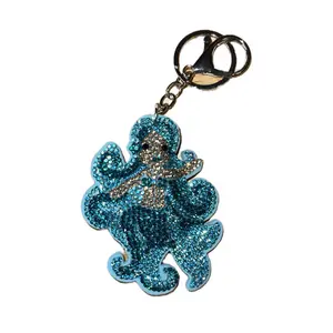 Blue Mermaids Bag Charm or Keychain Glittery Design Perfect for Accessories