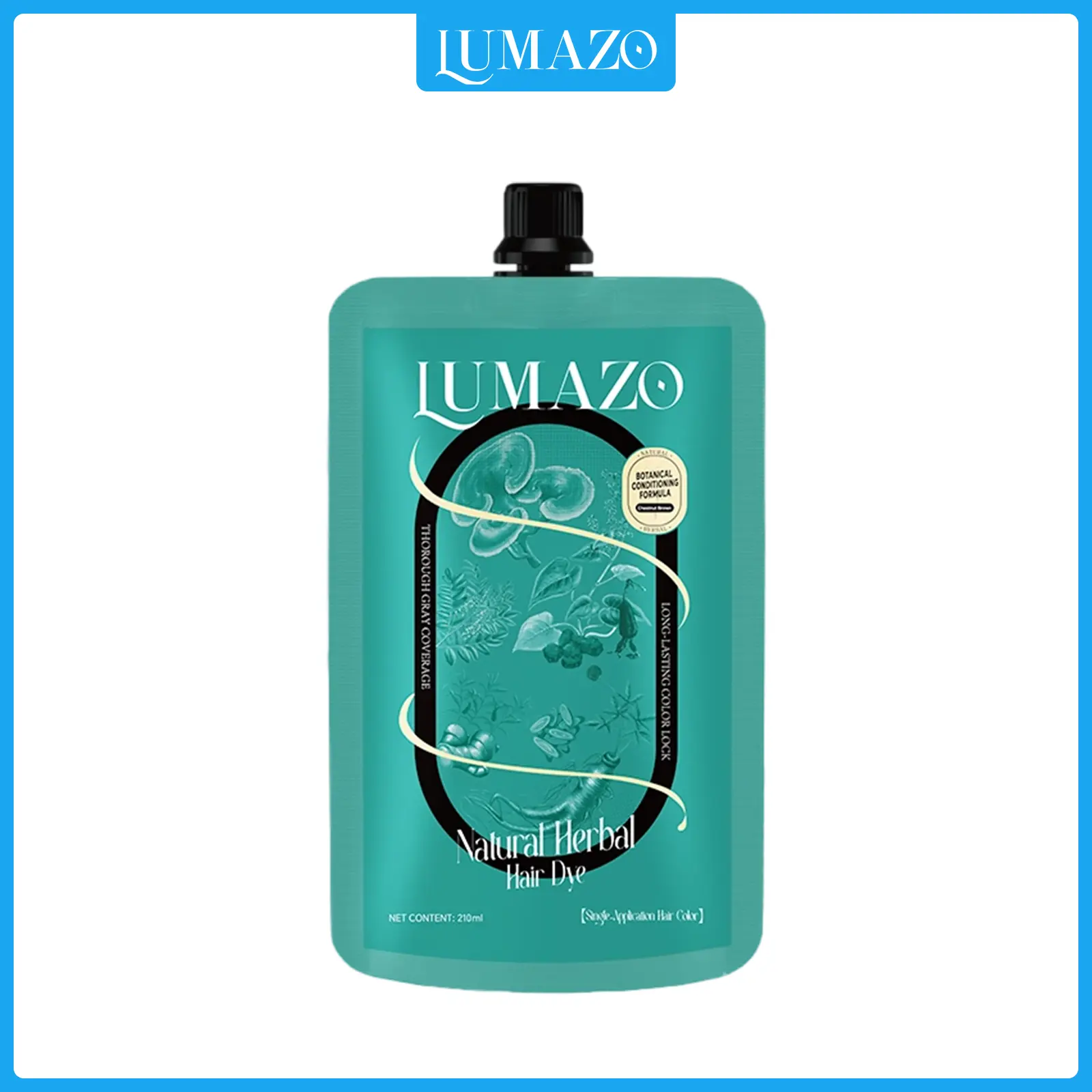 Herbal Single Hair Dye Easy Home Hair Color Cream Natural Herbal Hair Dye