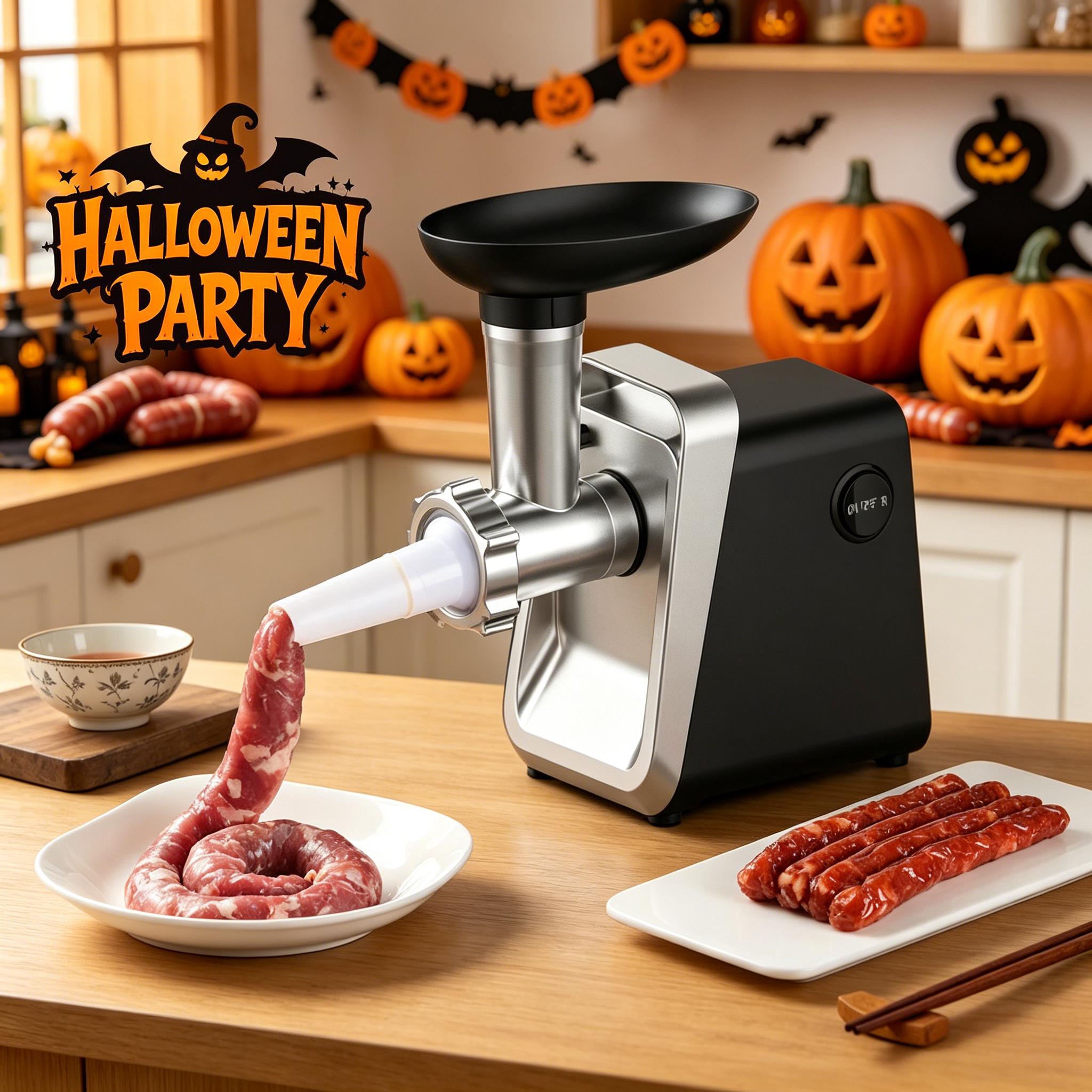 1pc Home Kitchen Electric Meat Grinder & Sausage Stuffer, 2800W High Power 200RPM, Durable ABS Shell & Cast Aluminum Head, Multifunctional Mincer for Daily Meat Processing & Homemade Sausage Making