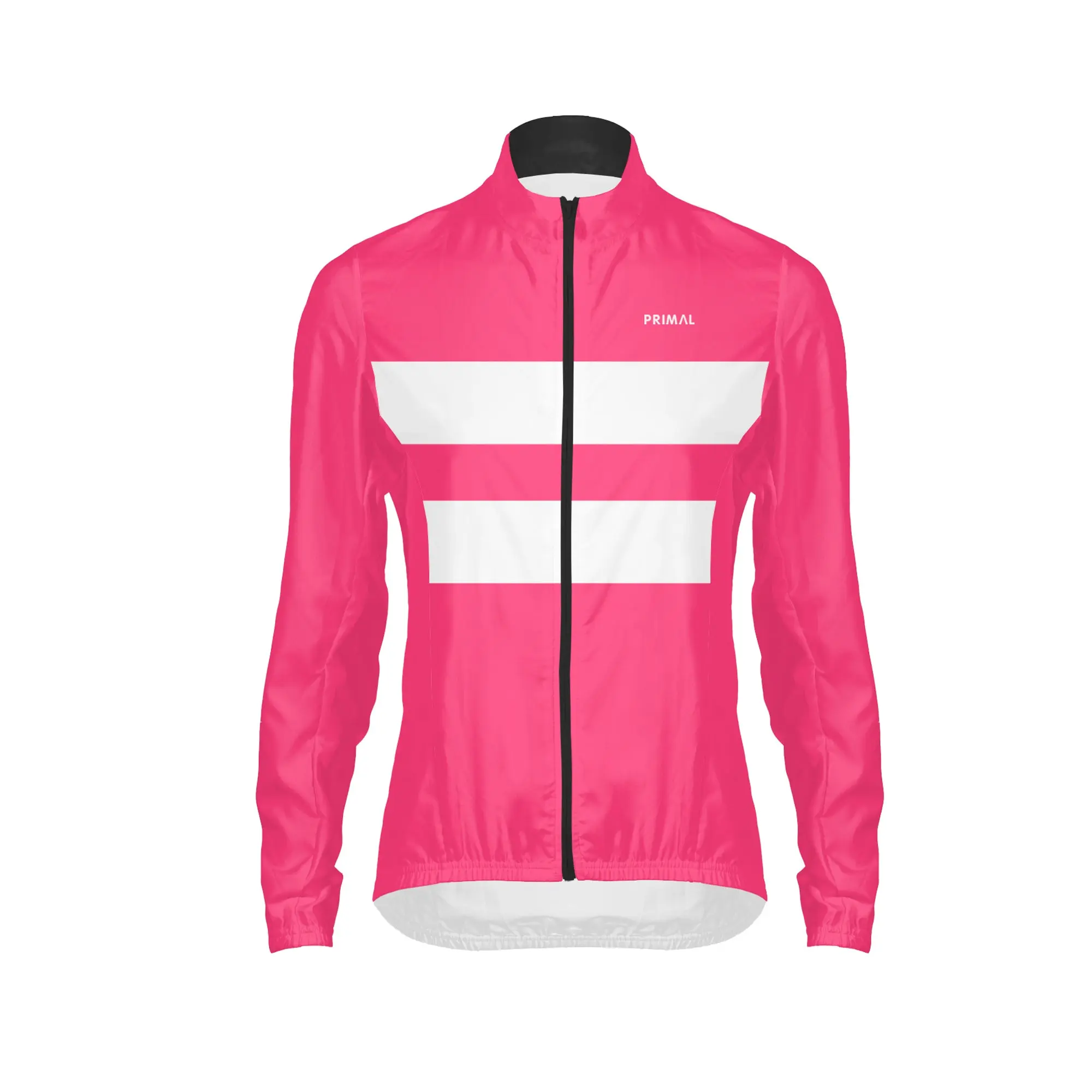 Hi-Viz Pink Stripe Women's Wind Jacket