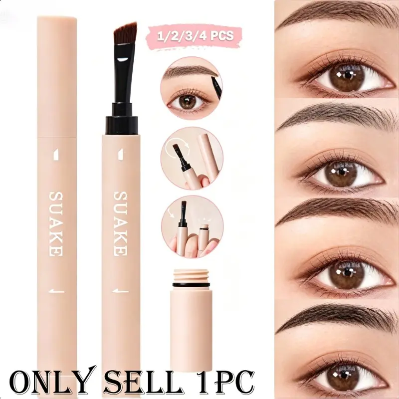 2-in-1 Dual-ended Eyebrow Pomade, Waterproof Sweat-resistant Long-lasting Brow Pencil, Natural Defined Wild Brow Cream Gel, Smudge-proof No Fading Easy Shaping Eyebrow Makeup, Brow Enhancer, Eyebrow Makeup Products