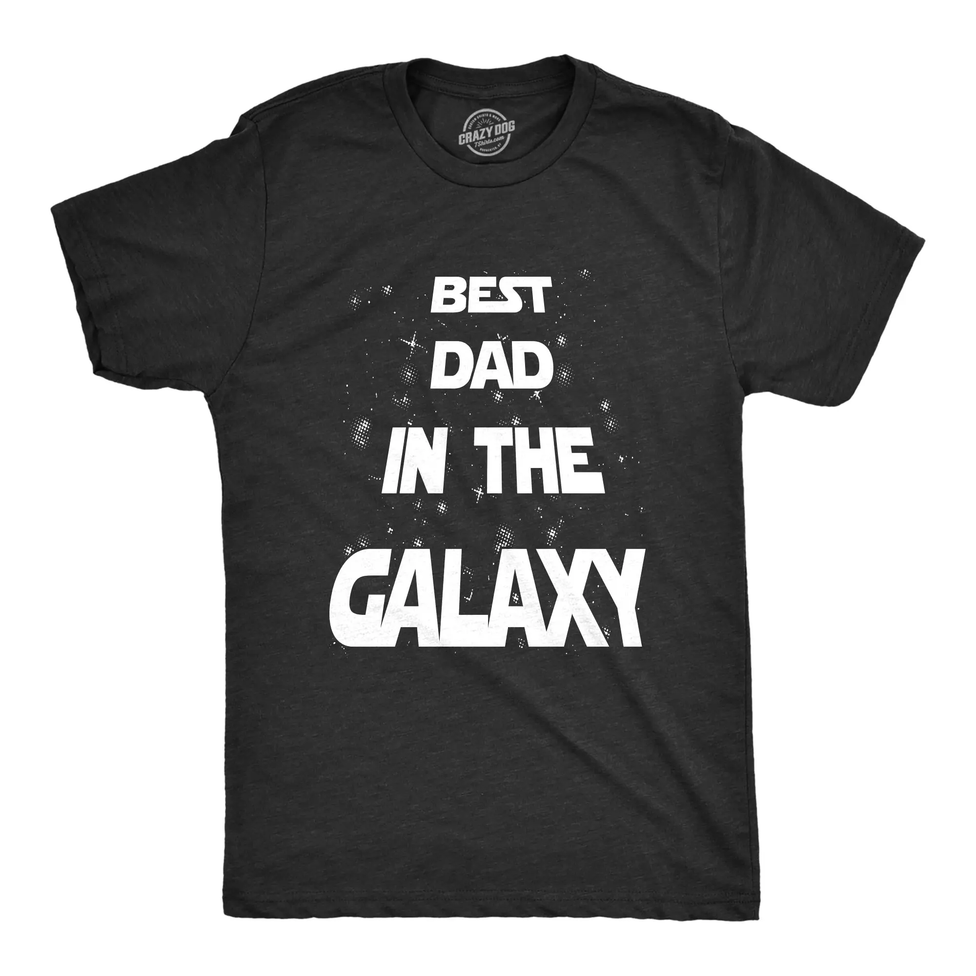 Mens Best Dad In The Galaxy T Shirt Funny SciFi Movie Fathers Day Tee for Guys Mens Funny T Shirts Cool Vintage Fashion T-Shirt Gift Classic Menswear Dad Joke Apparel for Men Funny Movie Short Sleeve Novelty Black