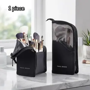 🖤 Aesthetic Bathroom | Standing Pouch For Cosmetics | Mesh Top Protection Case | PROPS SHOWN NOT INCLUDED