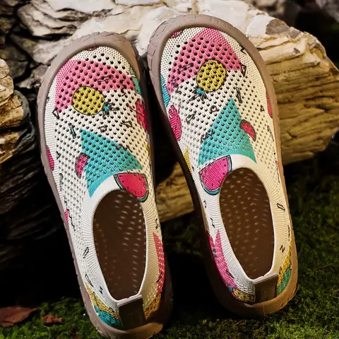 Women's Slip-On Casual Sneakers, Casual Shoe, Round Toe, Low Top, Textile Upper, Rubber Sole, All Seasons, Breathable Slip Ons, Comfortable Mesh, Lightweight, Multiple Colors