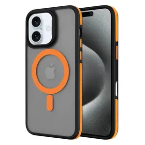 Entronix [Magnetic] Case Compatible with iPhone 16 Plus - Translucent Matte Back w/ Rugged Edges Cover Protection