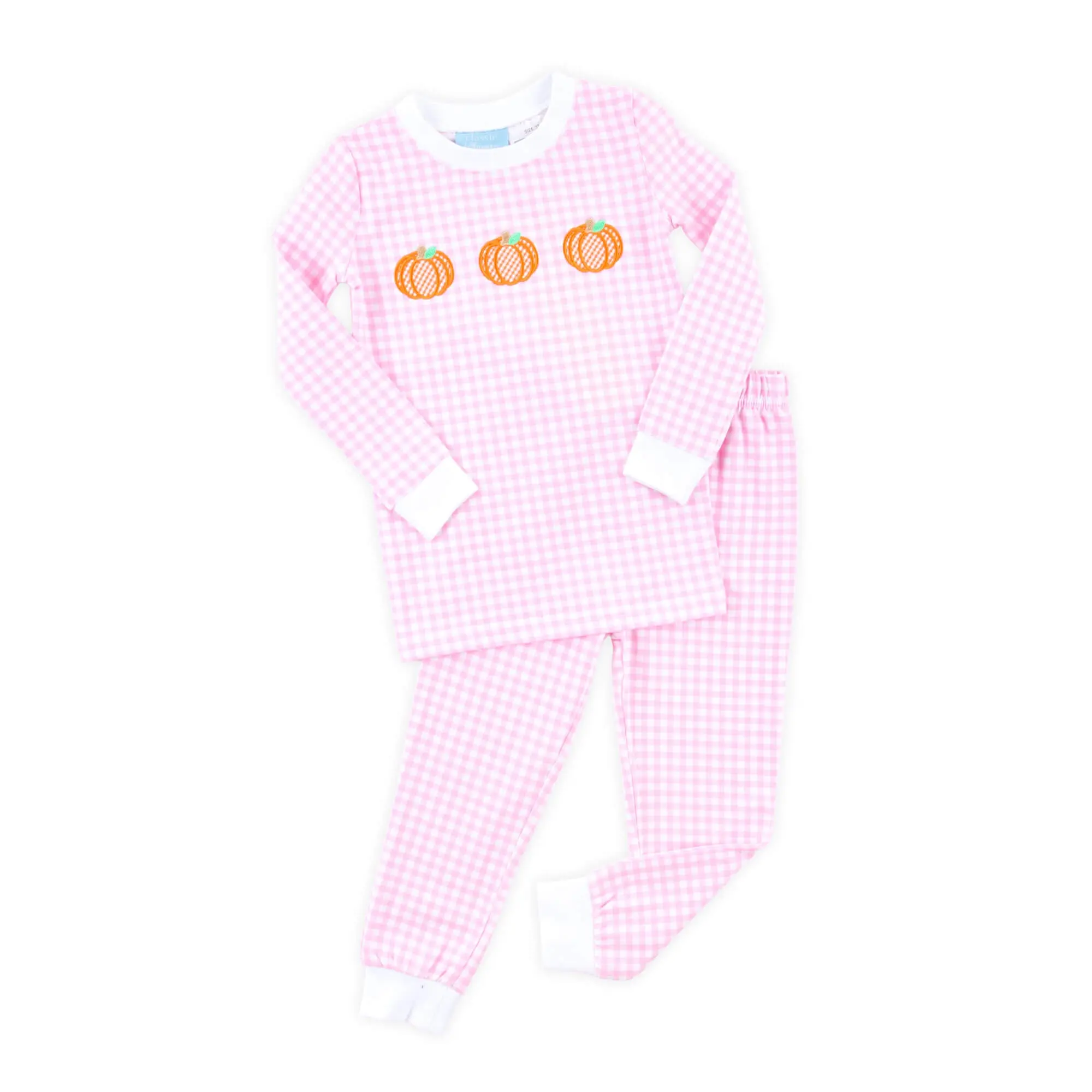 Pumpkin Trio Pink Gingham Pajamas