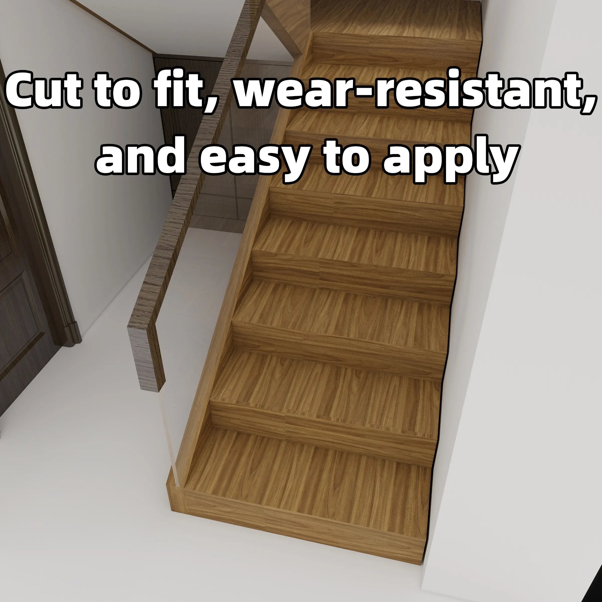 Wood Grain Floor Sticker Self-Adhesive Peel and Stick Vinyl Flooring Patch Easy Cut Wear Resistant DIY Installation Simple Cleaning Realistic Wood Look Wood Grain Pattern