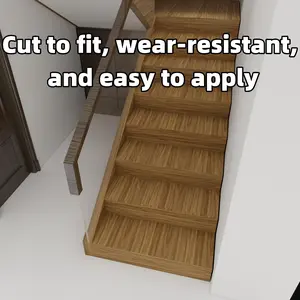 Wood Grain Floor Sticker Self-Adhesive Vinyl Flooring Patch Easy Cut Wear Resistant DIY Installation Simple Cleaning Realistic Wood Look Wood Grain Pattern