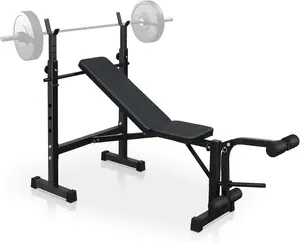 Adjustable Weight Bench Set,Bench Press with Squat Rack, Weight Bench for Home Gym, Workout Bench with Preacher Curl Pad and Leg Developer