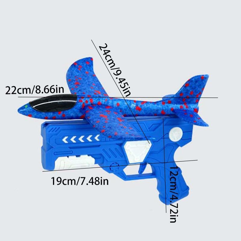 Colorful Durable Foam Airplane Launcher Toy, 1 Set Outdoor Fun Handheld Hand-Throwing Airplane Toy, Outdoor Sports Toy for Kids, Birthday Gift for Boys & Girls