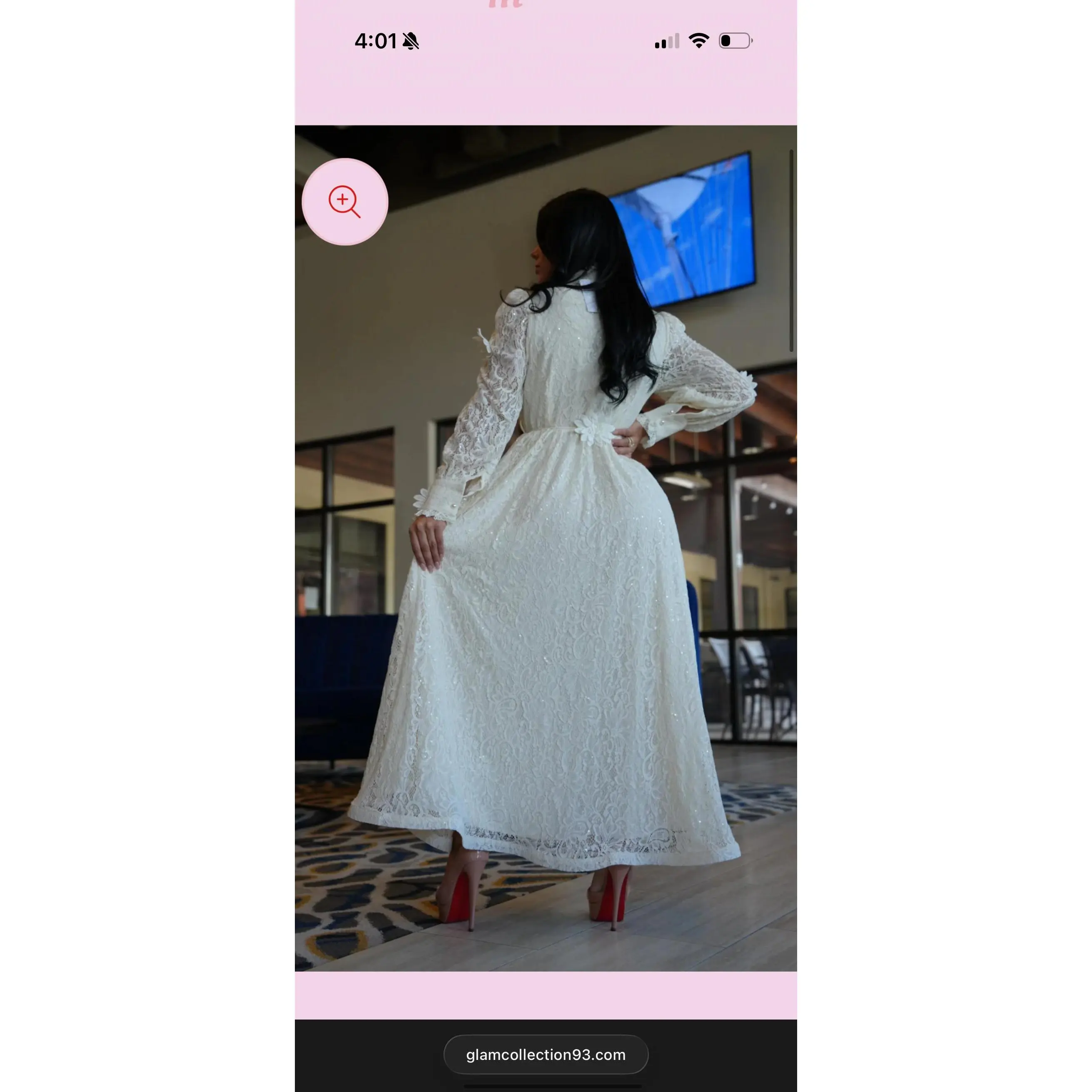Fatima Peach/Ivory Maxi Dress - Elegant Long Sleeve Lace Gown with Floral  Embellishments for Special Occasions - TikTok Shop