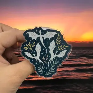 Mystical Dragon MagSafe Phone Grip – Fantasy Dragon Magnetic Pop Socket Kickstand for Phone & Kindle – Gothic Bookish Gift for Dragon Lovers