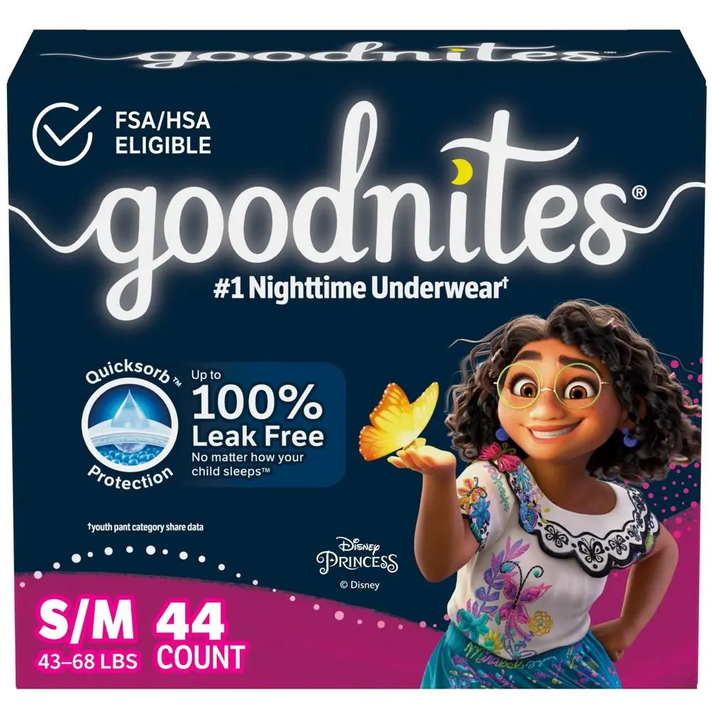 Goodnites Girls' Nighttime Bedwetting Underwear