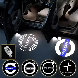 2Pc Car Door Lamp Projector Welcome Step Up Puddle Light For Volvo XC90 V90 V60 XC60 V40 S80 S60 S90 C40 XC40 V70 XC70 C3 Rdesign
