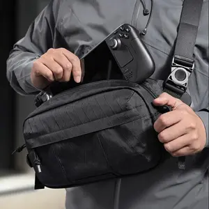 Men's crossbody bag |         Handheld console storage bag, wear-resistant, large capacity, multifunctional storage bag, black, suitable for daily commuting, outdoor adventures, gift giving, and various other scenarios