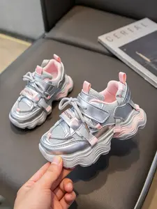Trendy Girls Platform Dad Shoes, Mesh Breathable Inner, Lining, Comfortable Foot Support, Wear-Resistant Sole, Casual Running Shoes