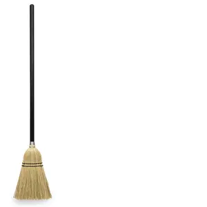 212 MAIN Harper 1017271 Wooden Corn Broom - 6 in. Head Width Handheld Lobby Bristle Tool, Household Cleaning Tool for Home Use