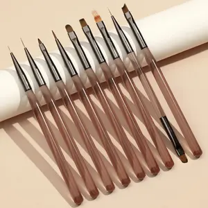 Hot selling Japanese Nail Brush Set, 9-Piece Design for Manicure and Pedicure, Perfect for DIY Beauty Care at Home