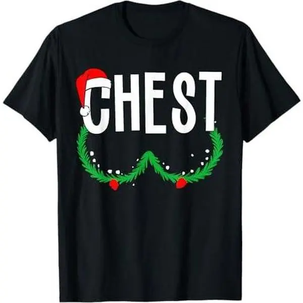 Chest Nuts Matching Chestnuts Funny Christmas Couples Chest T-Shirt
