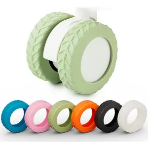 Luggage Wheel Covers suitcase wheel covers Luggage Wheel Protector Covers for 2.1-2.4 inchs 8 Spinner Wheel Suitcases (8, Light green)