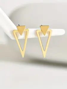 Fashion Triangle Earrings Set, Simple Alloy Material, Iron Studs, Perfect Casual Accessory, Stainless Steel Ear Rings, Women's High-End Jewelry