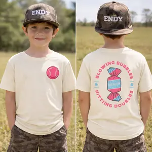 [Made in USA] #Youth and Adult Doubles and Bubbles Adult Tee, Outdoors Shirt, Family Trip, Unisex Classic Fit 100% Cotton Comfortable Casual Tee, Baseball team gifts, Drippy baseball Outfit, Game day graphic tee, Y2k Style Print