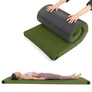 【Father's Day Gift】Outvita 75 X 25 X 2.5 Inches Sleeping Pad Memory Foam Mattress Mats For Car Truck Tent With Travel Bag, Gray, Green Summervibes